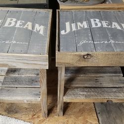 Jim Beam Rustic Style End Table