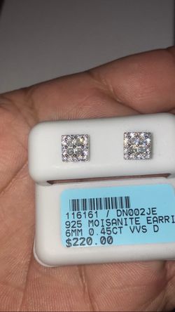 925 Silver Moissanite Earrings