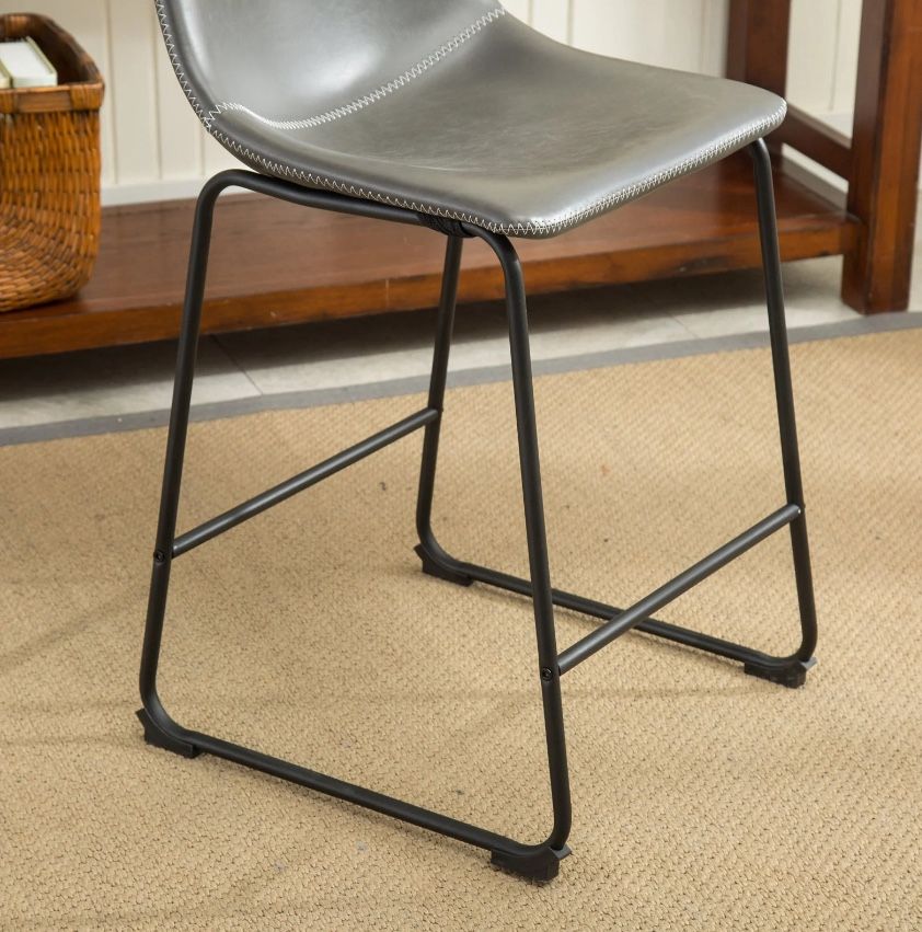 2 Gray Island Stools 