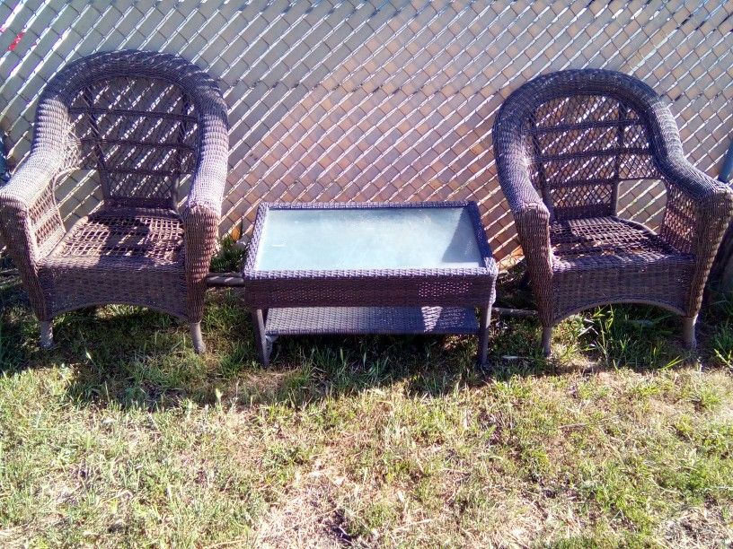 Assorted Patio And Long Furniture See Pictures