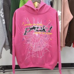 Pink Sp5der Punk Hoodie 