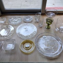 Sale, Sale Glass Plates, Players And Glassware 