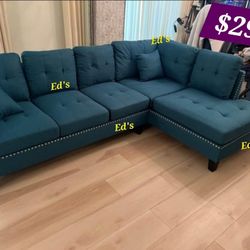 BRAND NEW 2PC SECTIONAL SOFA SET WITH ACCENT PILLOW INCLUDED $299