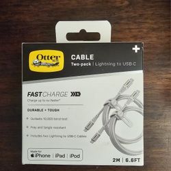 OtterBox Lightning to USB-C Fast Charge Cable 2m - Two Pack