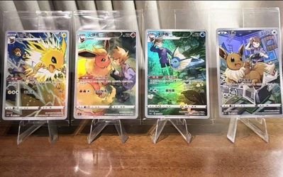 Sealed Pokemon TCG Chinese Blue's Jolteon Flareon Vaporeon Eevee CHR 4 Card