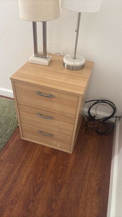 Bedside cabinet with 3 drawers