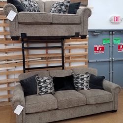 Fehmarn Toffee Living Room Set (SOFA and LOVESEAT