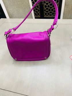 Antonio Melani Purple Small Shoulder Bag, Zip Top, Pockets, Lined, Strap