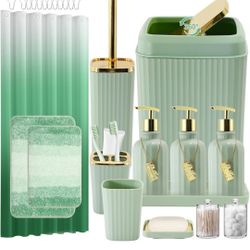 WSBArt 32PCS Bathroom Set Green Pistachio 