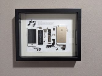 Framed iPhone 5 Disassembled Phone Wall Art