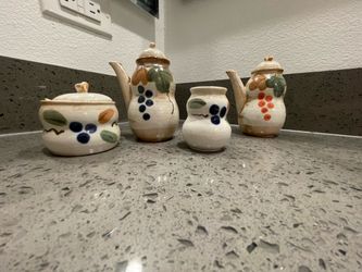 Hand-Painted Ceramic Tea Set 4 Pieces