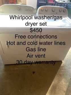 Whirlool Washer And Gas Deyer Set