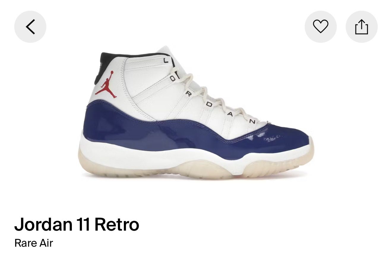 Jordan rare air 11’s sz 8.5 