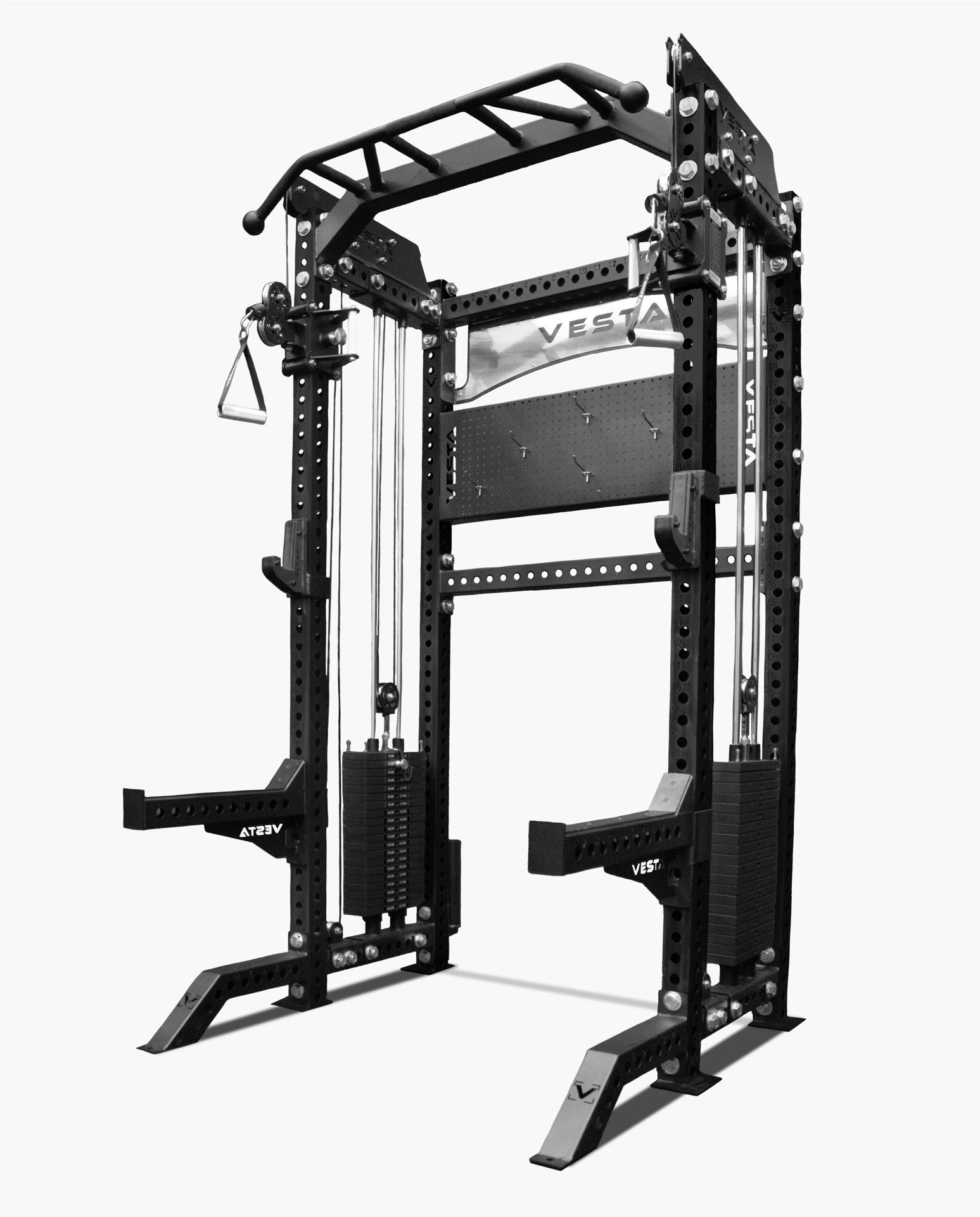 VESTA FITNESS 2in1 - Squat Rack Power Cage Functional Trainer with Smith Machine Option