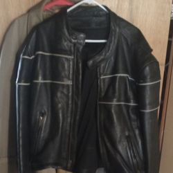 Heavy Leather Motorcycle Jacket