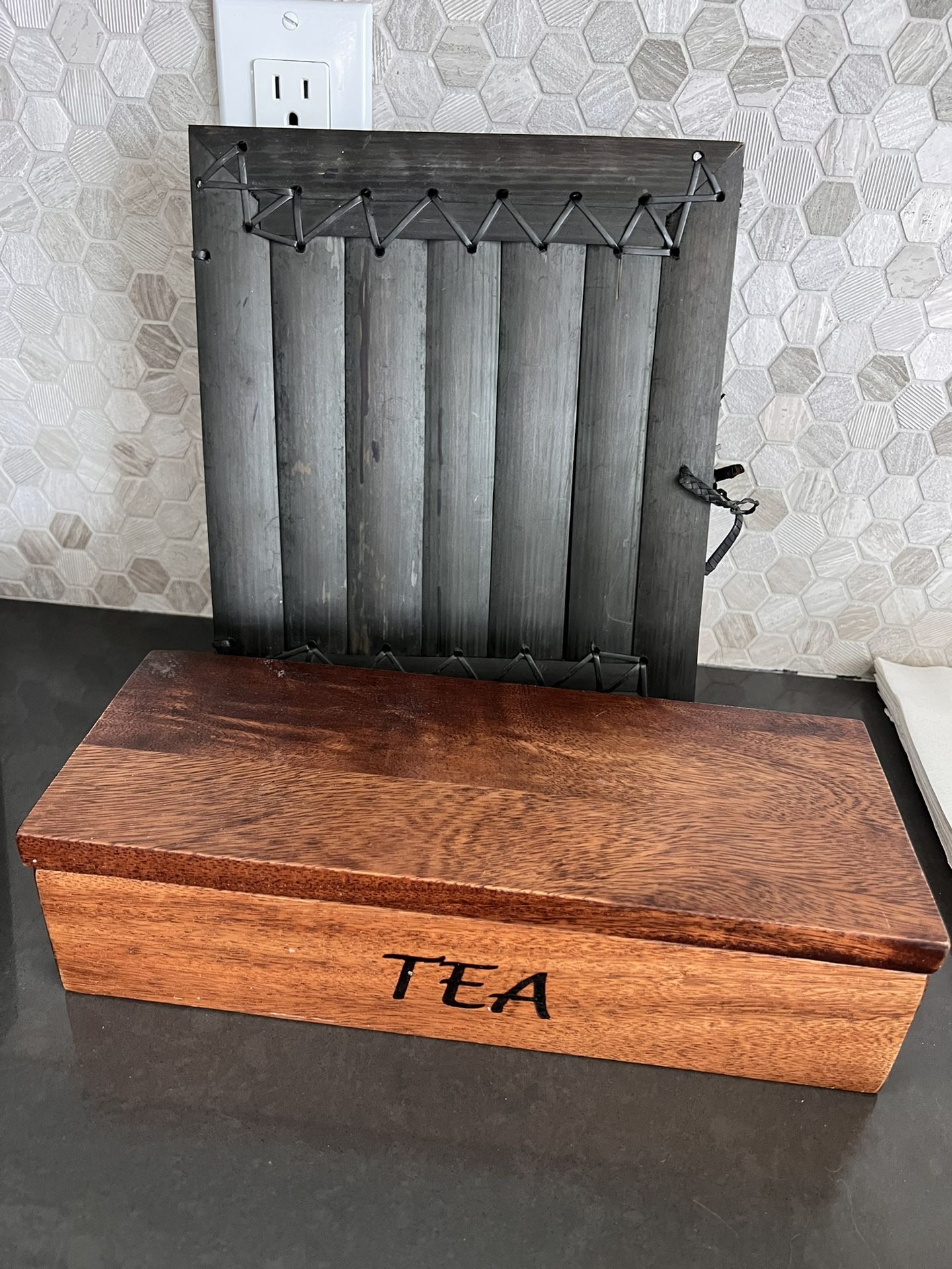 Acacia Wood Tea Boxes 