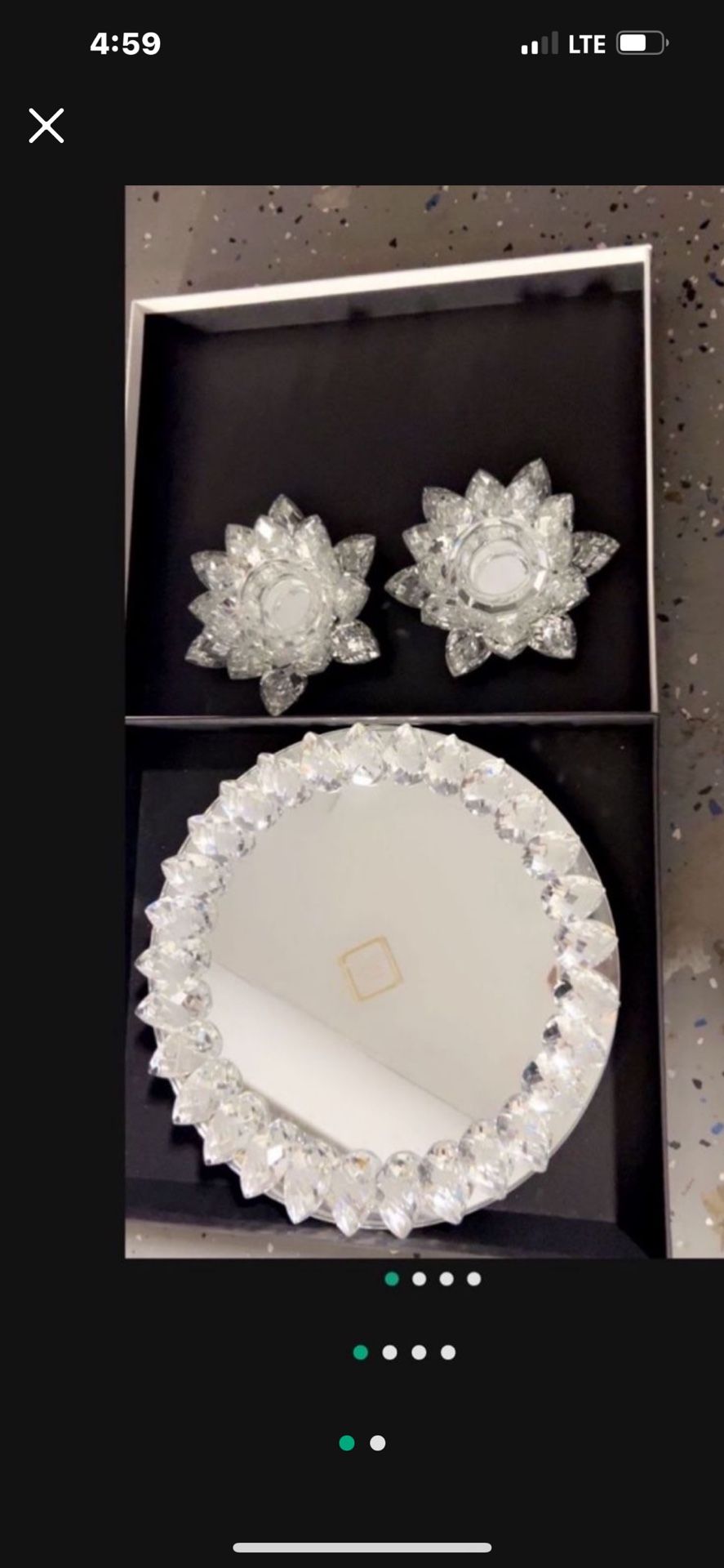 Gorgeous Krystal Set 2 Candle Holder
