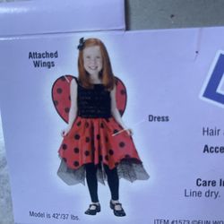 Ladybug Dress With Attached Wings 