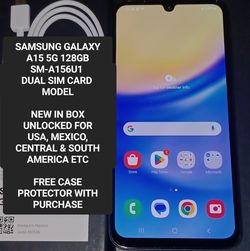 SAMSUNG GALAXY A15 5G 128GB ANDROID NEW IN BOX UNLOCKED FOR T-MOBILE METRO TELCEL MEXICO TIGO CLARO MOVISTAR LYCA MINT ULTRA MOBILE BOOST AT&T CRICKET