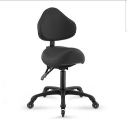 35% OFF - NEW Saddle Rolling Chair w/ Backrest – $150