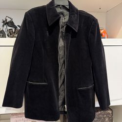 Black Swede with gold zipper Sz M
