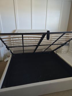 King bed frame with storage