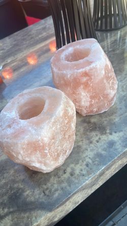 Crystal candle holders