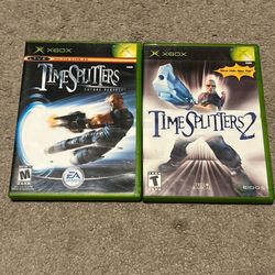 Time Splitters Future Perfect and Time Splitters 2 Xbox Complete CIB w/ Manuals