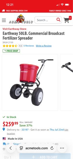 Earthway fertilizer spreader