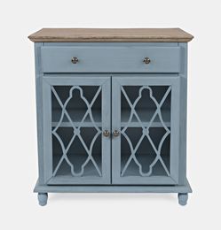 Aurora Hills Brushed Blue/Bisque 2 Door Accent Chest