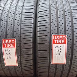 2 used Tires 245/45r19 pirelli 🤑free Installation and balance ‼️ 👌 