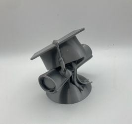 3D Printed Graduation Cap and Diploma Figurine