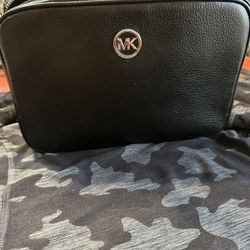 Leather Black MK Crossbody 