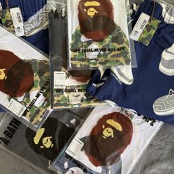 Bape tees & Bape Sta Sweatpants