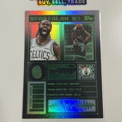 Jaylen Brown Holo-Foil Scan And Slam Parallel | 2025 Topps Flagship  