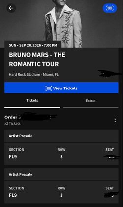 Bruno mars tickets
