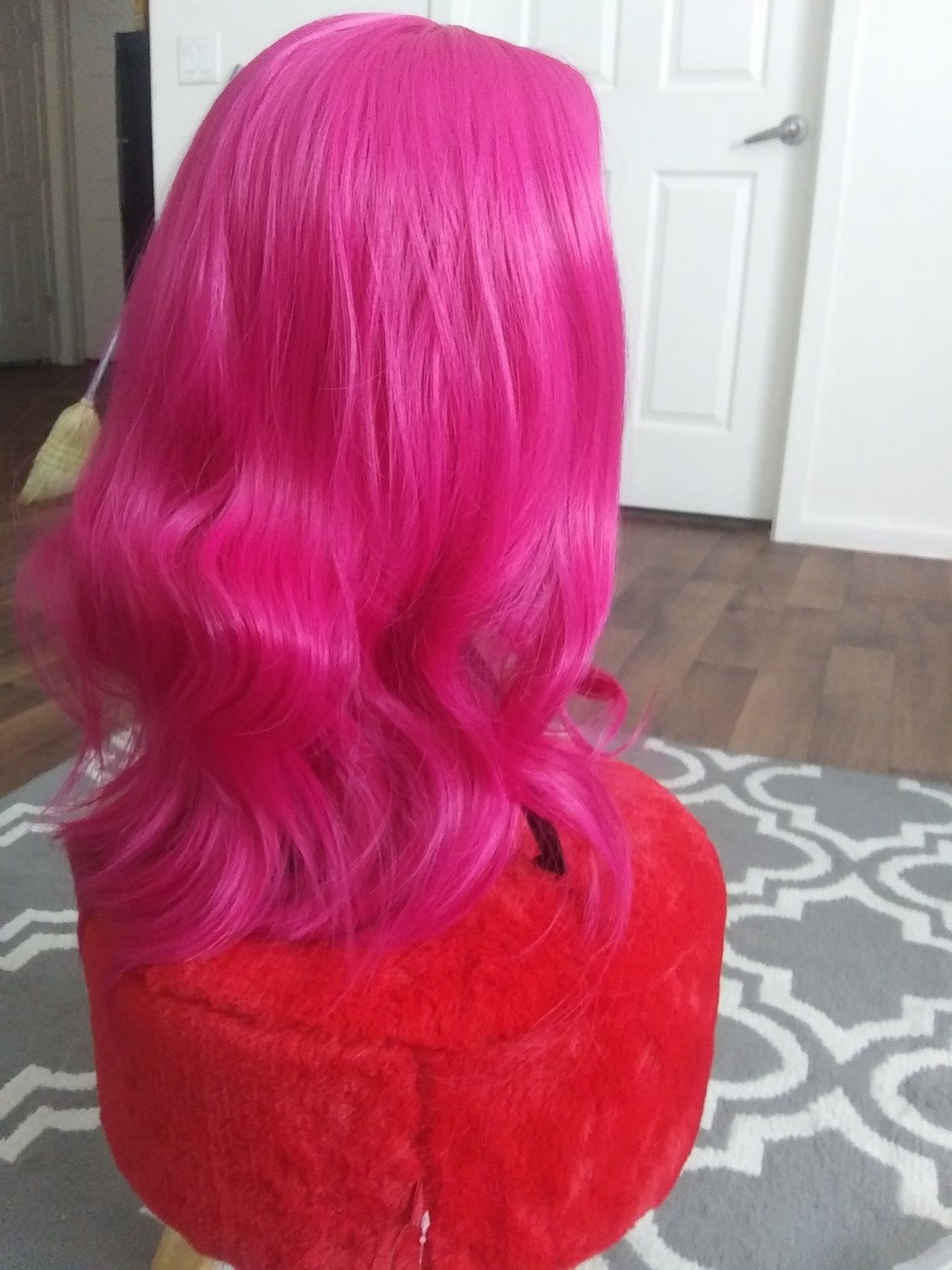 Pink cosplay wig
