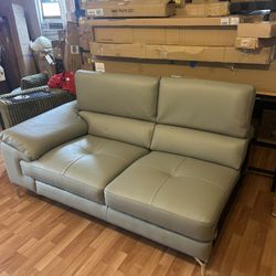 Genuine Leather Sofa Piece (gray) - New, Never Used