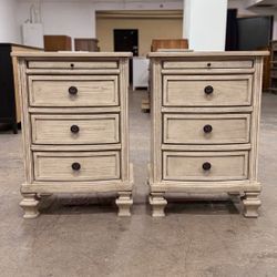 Price for Both - 2 Ashley Furniture Nightstands with Outlets & USB / Nightstand Set / End Tables / Side Tables  
