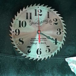 Sears Saw Blade Shop Clock