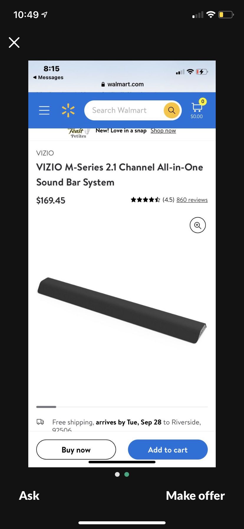 Vizio M21d  (2.1 Sound Bar) 