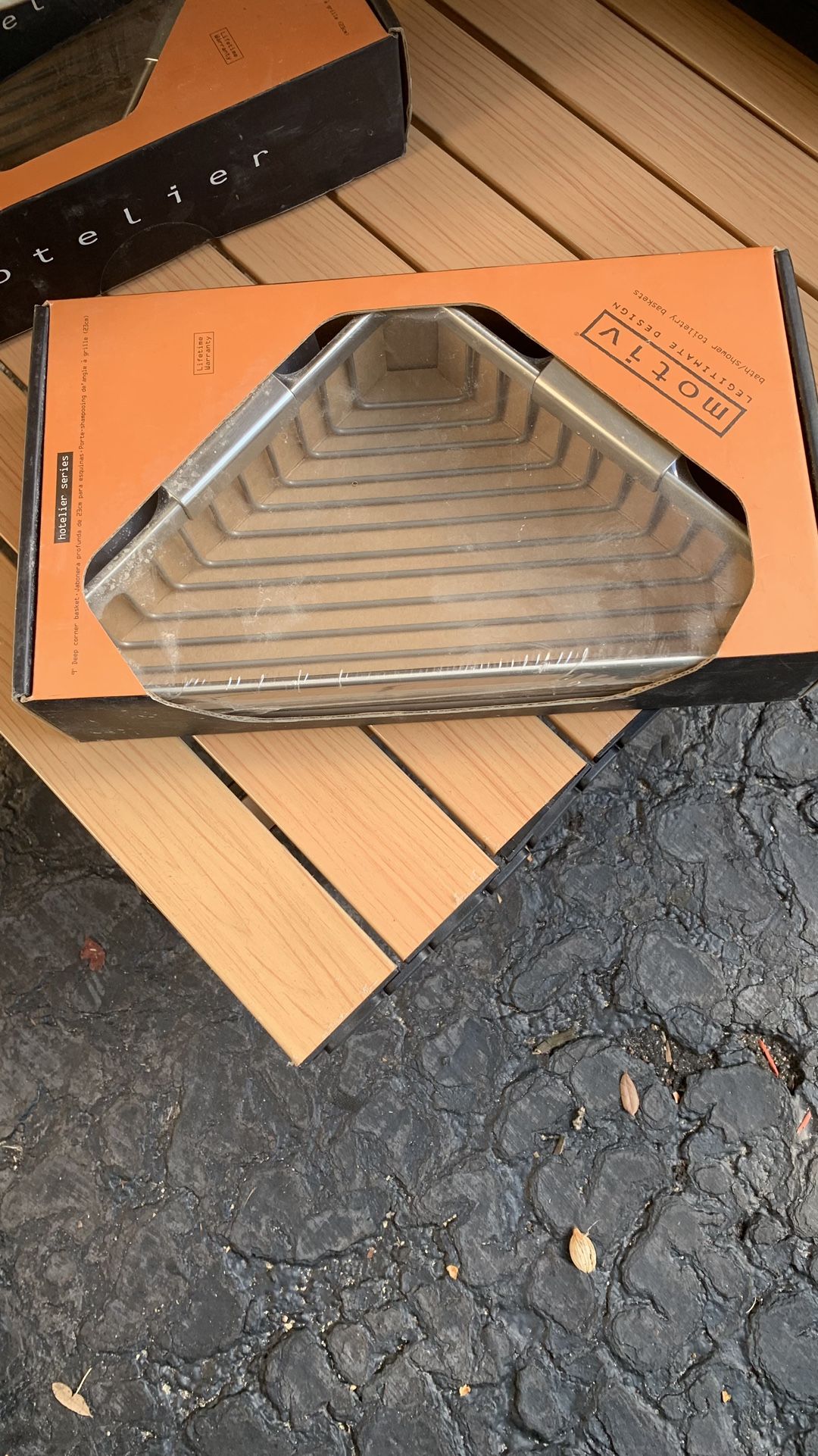 Motiv Ginger Hotelier Toiletry Basket Satin Nickel