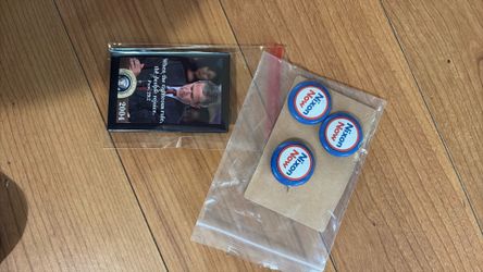 Vintage Political Campaign Pin Lot - George W. Bush 2004 & Richard Nixon "Nixon Now" (4pc)
