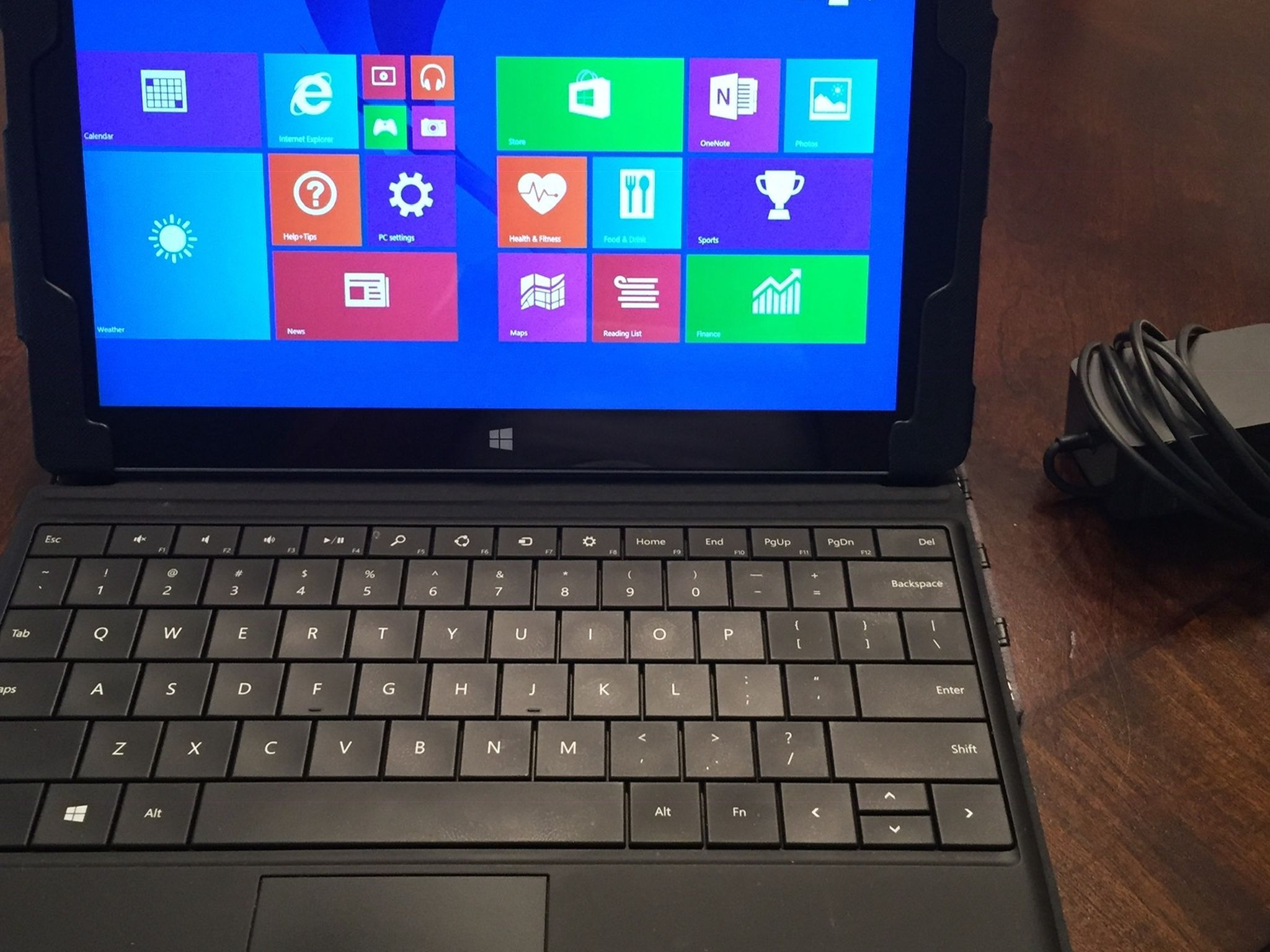 Microsoft Surface 2 with keyboard, case and charger