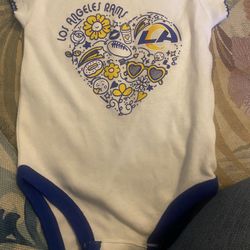 Rams baby onesie  size 3-6 infant