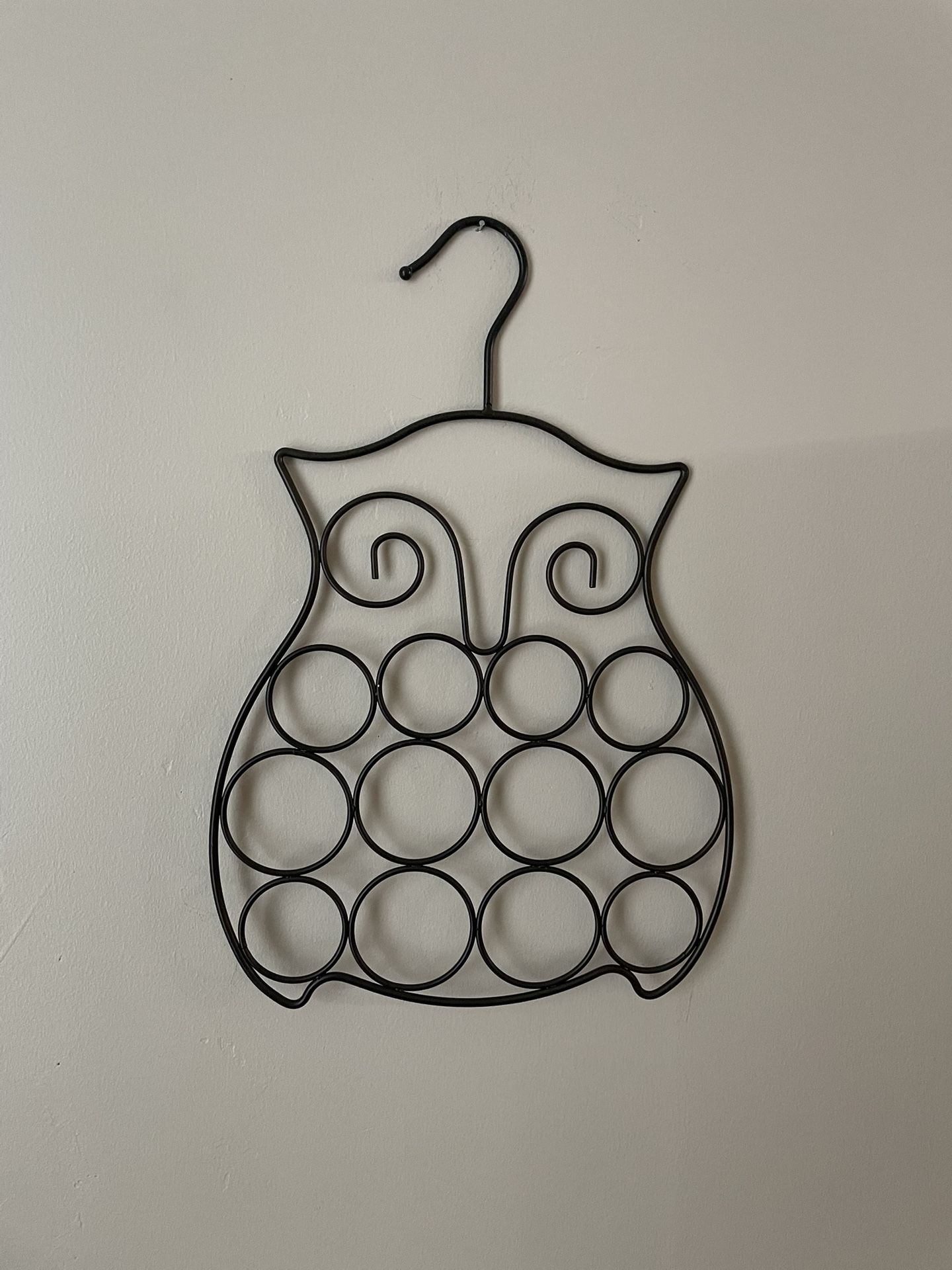 Metal Owl Scarf Belt Hanger Closet Organizer