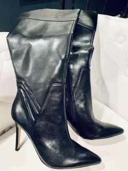 New stylish brand boots with high heels, size 8.5