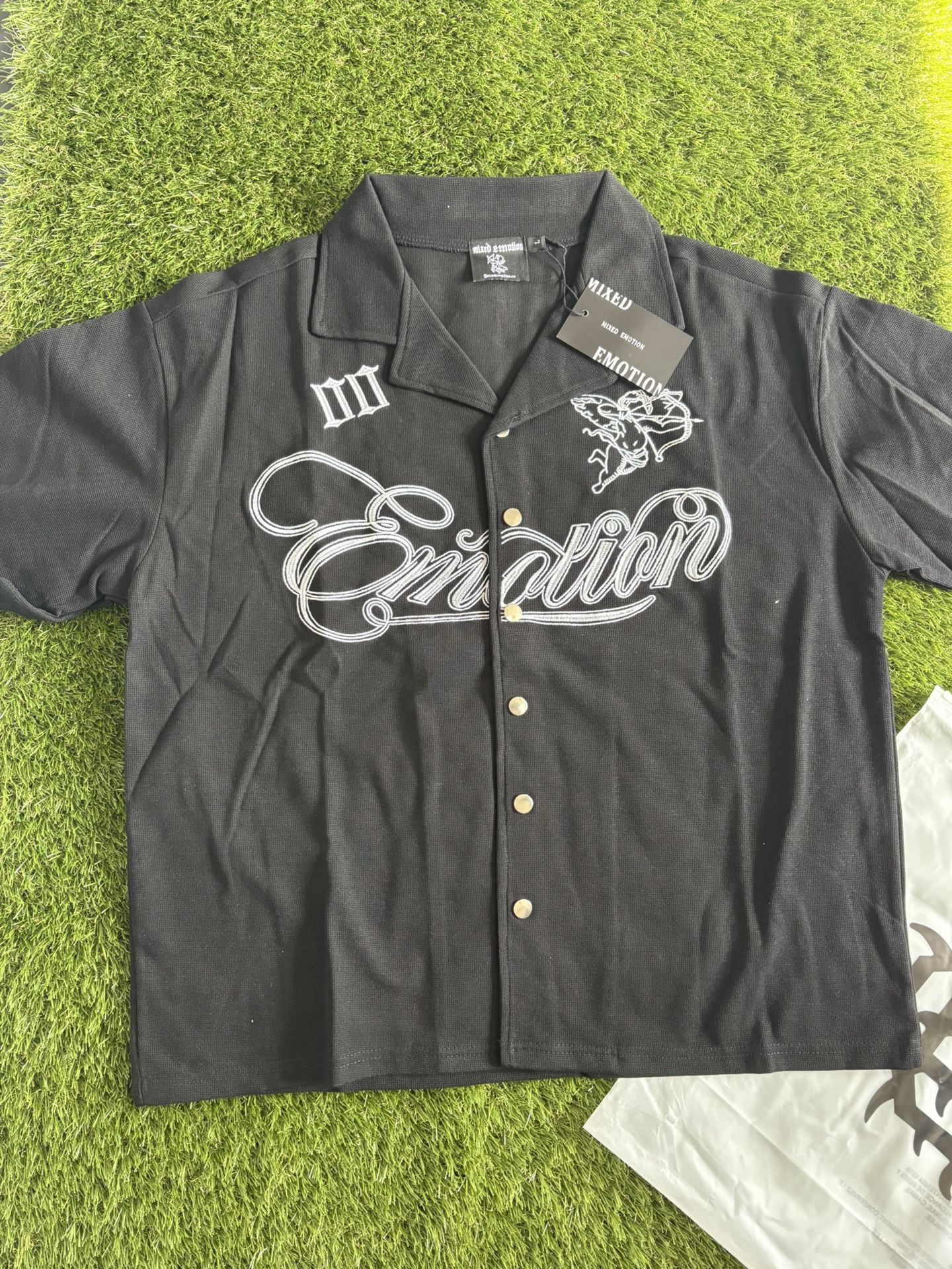 Mixed Emotions Cropped Button Up