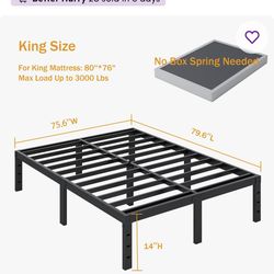 King Metal bed frame