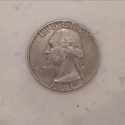 1961 D Washington Silver Quarter